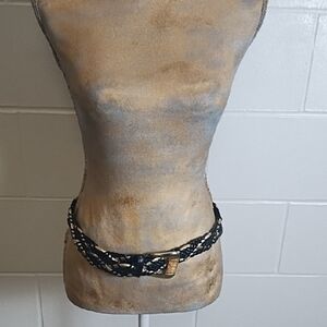 Black and Gold Braided Belt